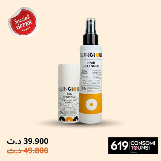 Duo Essential SunGlow | Votre Combo Indispensable pour la Protection Solaire [Visage & Cheveux]